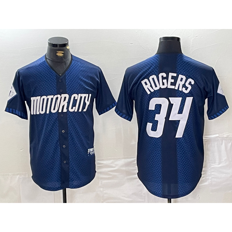 Detroit Tigers #34 Jake Rogers 2024 Navy City Connect Cool Base Limited Stitched Baseball Jersey