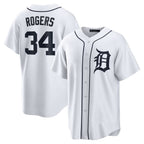 Detroit Tigers #34 Jake Rogers White Home Replica Baseball Jersey