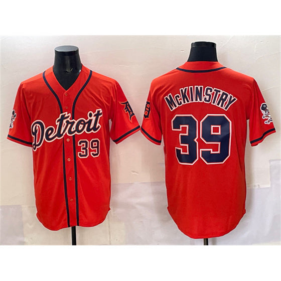 Detroit Tigers #39 Zach McKinstry Orange With Patch Vapor Premier Limited Stitched Baseball Jersey