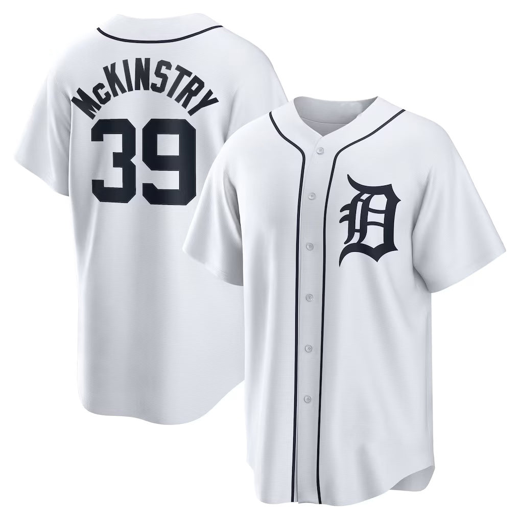 Detroit Tigers #39 Zach McKinstry White Home Replica Baseball Jersey