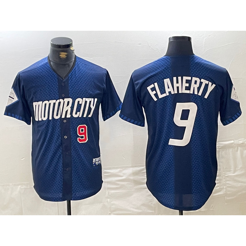 Detroit Tigers #9 Jack Flaherty Number 2024 Navy City Connect Cool Base Limited Stitched Baseball Jersey