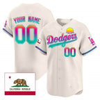 Dodgers 2024 Los Angeles City Style Vapor Premier Limited Custom Jersey ¨C Cream Baseball Jersey