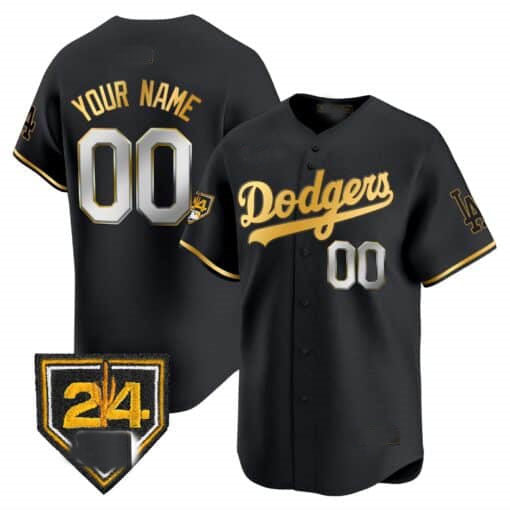 Dodgers 2024 Spring Training Patch Vapor Premier Limited Custom Jersey ¨C All Stitched-Black Baseball Jersey