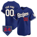 Dodgers 2024 Spring Training Patch Vapor Premier Limited Custom Jersey ¨C Royal Baseball Jersey