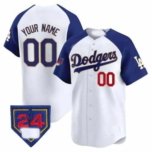 Dodgers 2024 Spring Training Patch Vapor Premier Limited Custom Jersey ¨C White Baseball Jersey