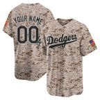 Dodgers USMC Alternate Vapor Premier Limited Custom Jersey ¨C Desert Baseball Jersey