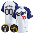 Dodgers Vin Patch & Kobe Bryant Signature Vapor Premier Limited Custom Jersey ¨C White Baseball Jersey