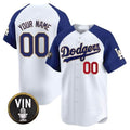 Dodgers Vin Scully Patch Gold Trim Vapor Premier Limited Custom Jersey ¨C White Baseball Jersey