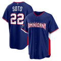 Dominican Republic Baseball #22 Juan Soto 2026 World Baseball Classic Road Stadium Baseball Jersey - Royal