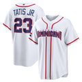 Dominican Republic Baseball #23 Fernando Tatis Jr. 2026 World Baseball Classic Home Stadium Baseball Jersey - White