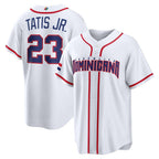 Dominican Republic Baseball #23 Fernando Tatis Jr. 2026 World Baseball Classic Home Stadium Baseball Jersey - White