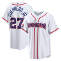 Dominican Republic Baseball #27 Vladimir Guerrero Jr. 2026 World Baseball Classic Home Stadium Baseball Jersey - White