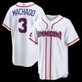 Dominican Republic Baseball #3 Manny Machado 2026 World Baseball Classic Home Stadium Jersey - White