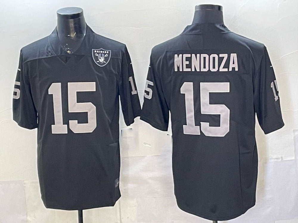 Fernando Mendoza LV.Raiders #15 Black 2026 Draft Stitched Football Jerseys With Logo