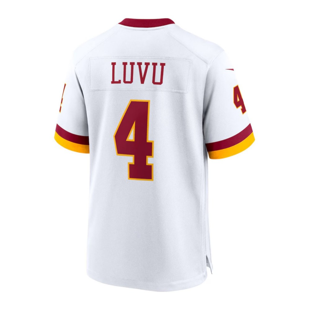 Frankie Luvu Commanders #4 White Game Stitched Football Jersey