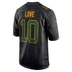 GB.Packers #10 Jordan Love Black Fashion Game Stitched Football American Jersey