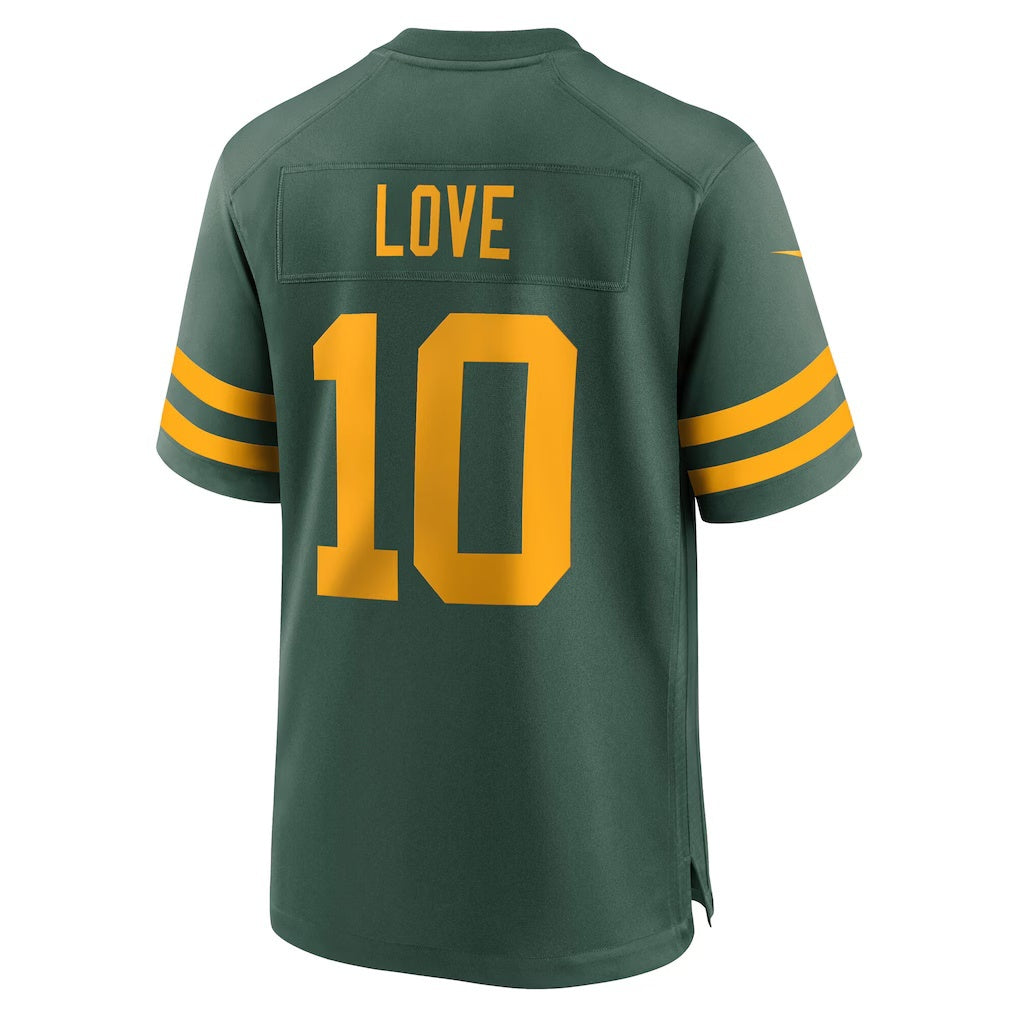 GB.Packers #10 Jordan Love Green Alternate Game Stitched Football American Jersey