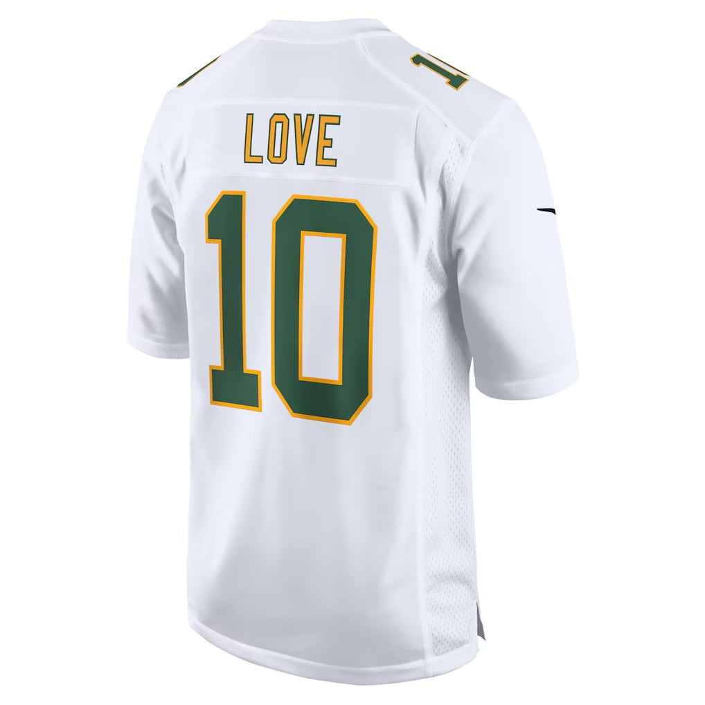 GB.Packers #10 Jordan Love White Fashion Game Stitched Football American Jersey