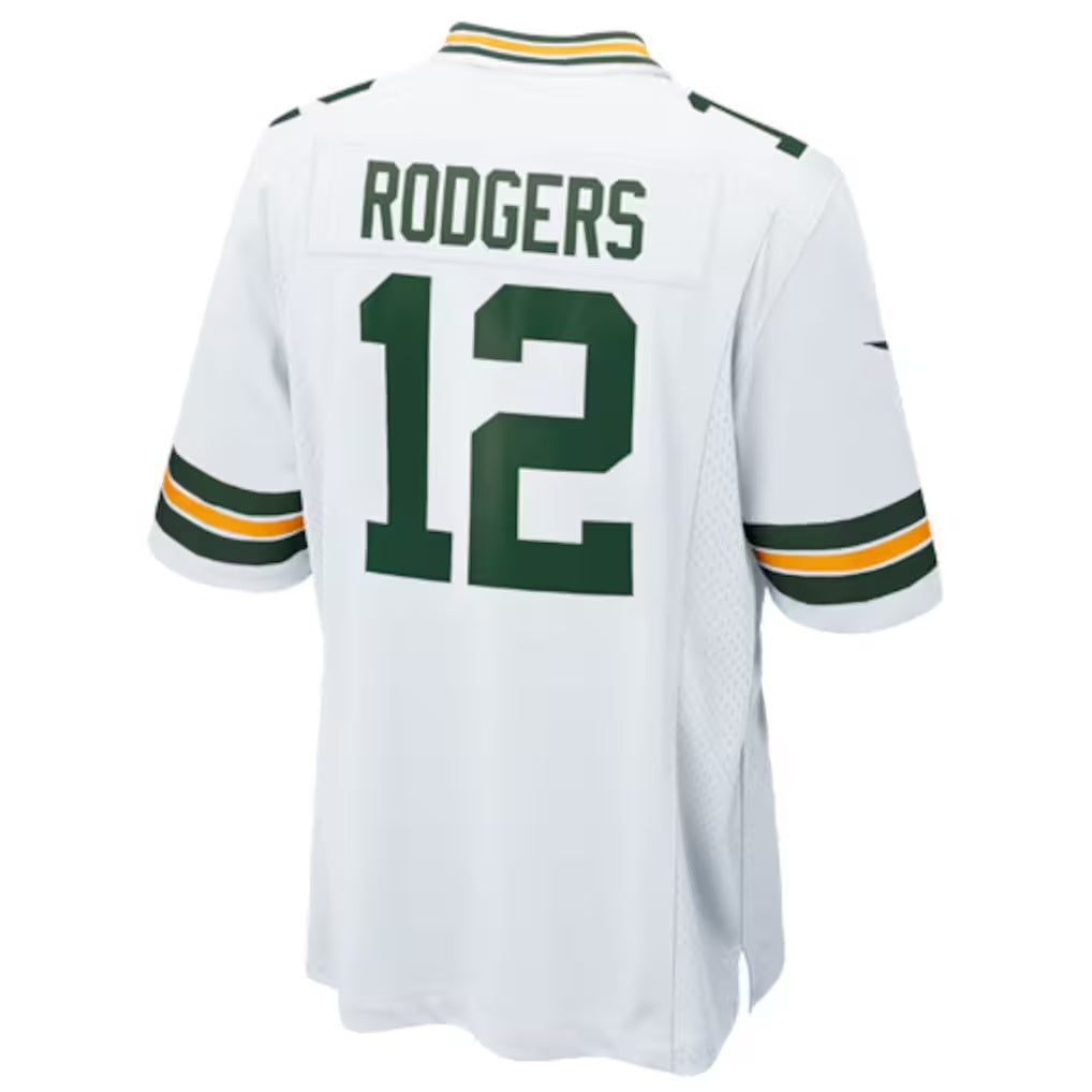 GB.Packers #12 Aaron Rodgers White Game Stitched Football American Jersey