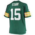 GB.Packers #15 Bart Starr Mitchell & Ness Green Big & Tall Retired Player Replica Stitched Football American Jersey