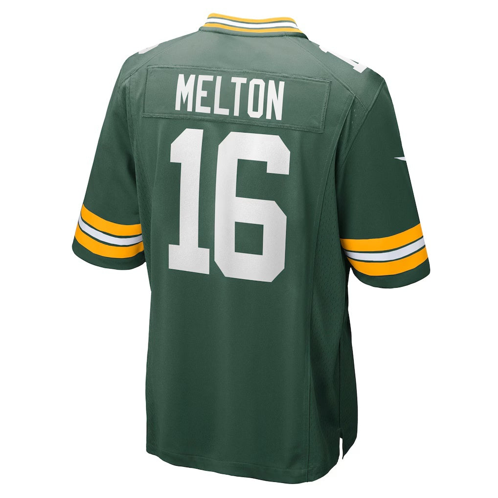 GB.Packers #16 Bo Melton Green Team Game Stitched Football American Jersey