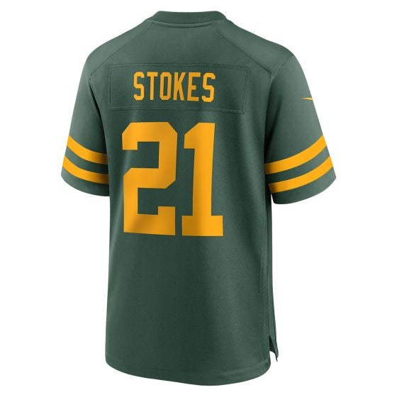 GB.Packers #21 Stokes 50s Classic Game Stitched Football American Jersey