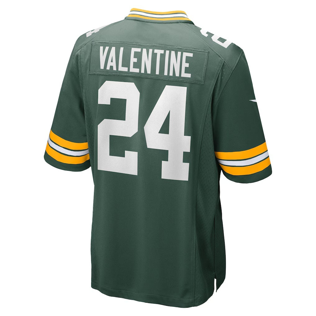 GB.Packers #24 Carrington Valentine Green Game Stitched Football American Jersey