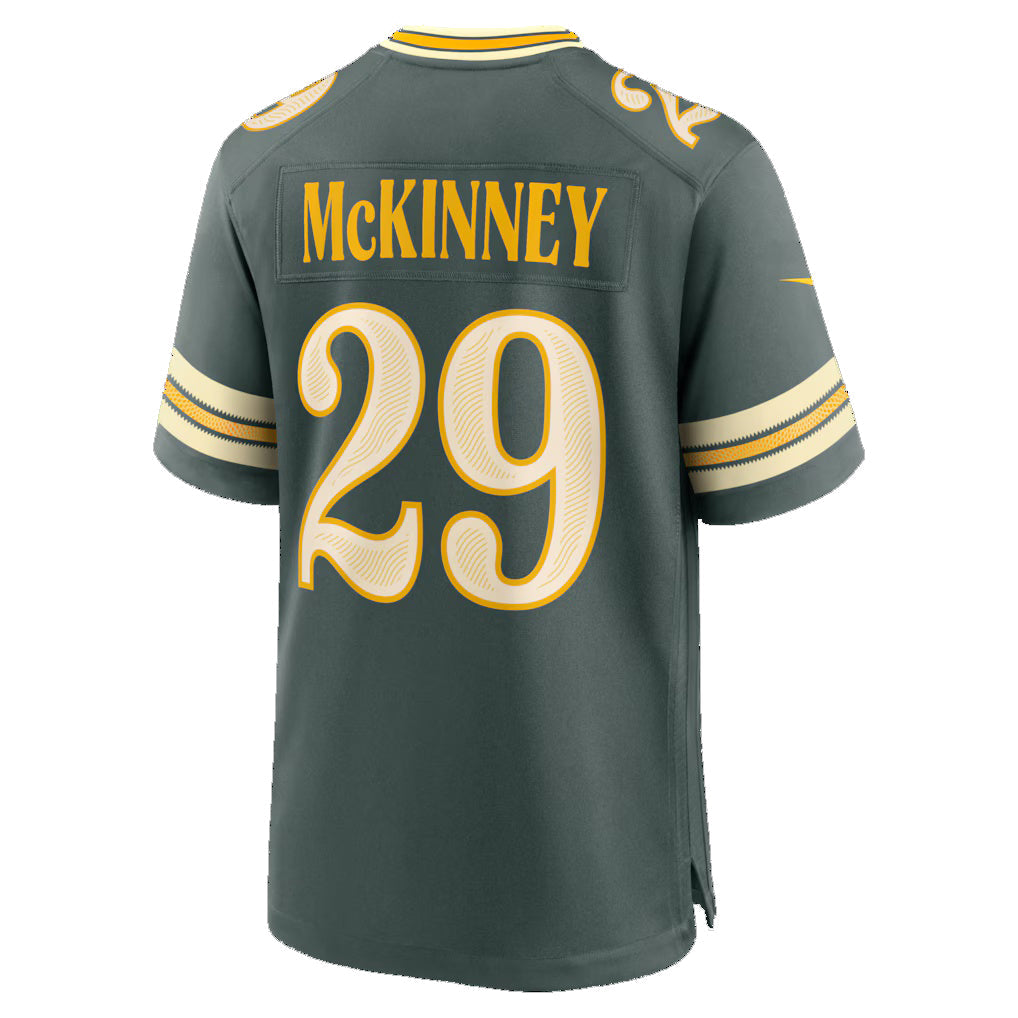 GB.Packers #29 Xavier McKinney Green 2026 Rivalries Collection Game Football Stitched Jersey