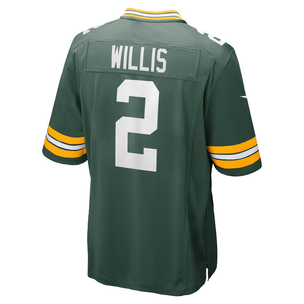 GB.Packers #2 Malik Willis Green Game Stitched Football American Jersey