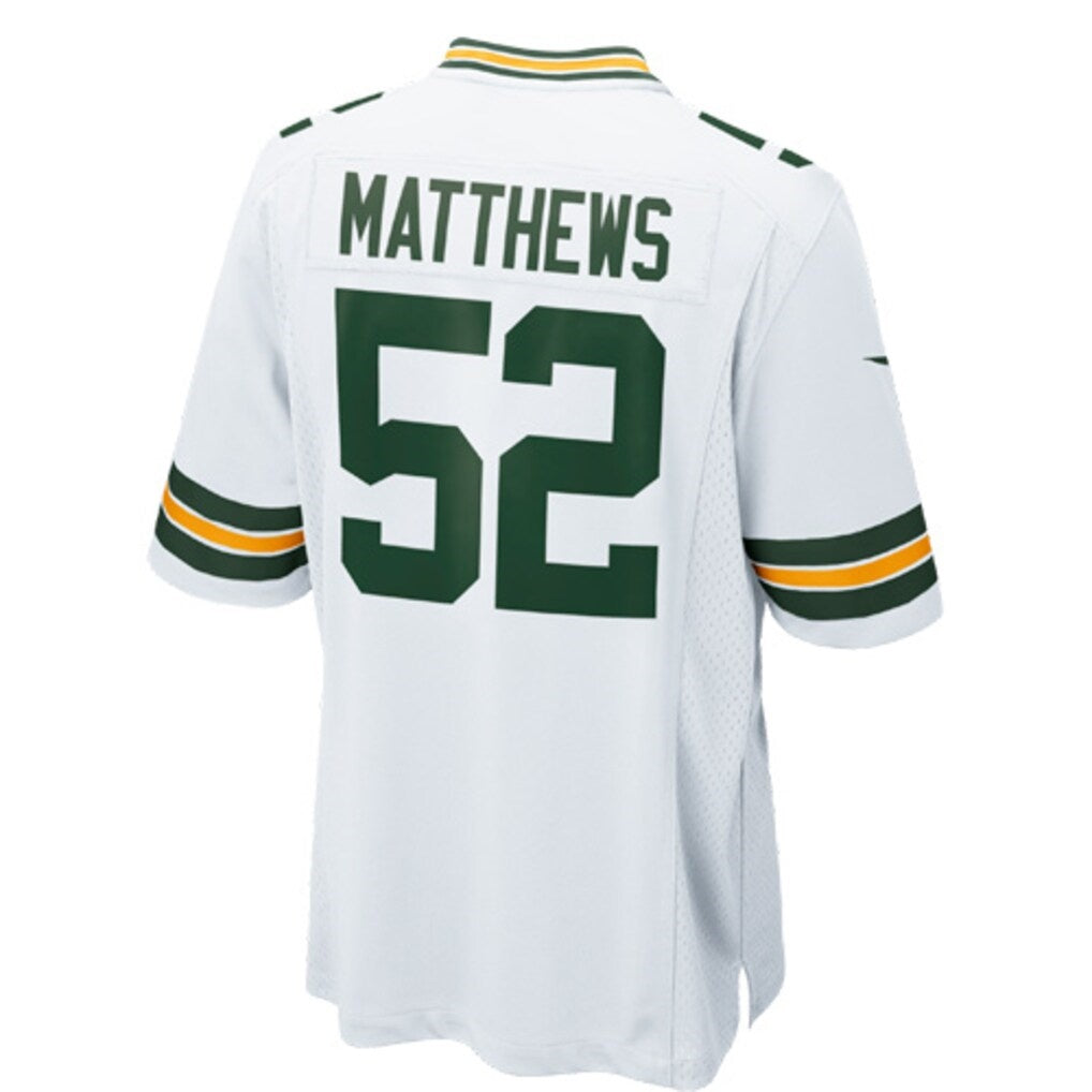 GB.Packers #52 Clay Matthews White Game Stitched Football American Jersey