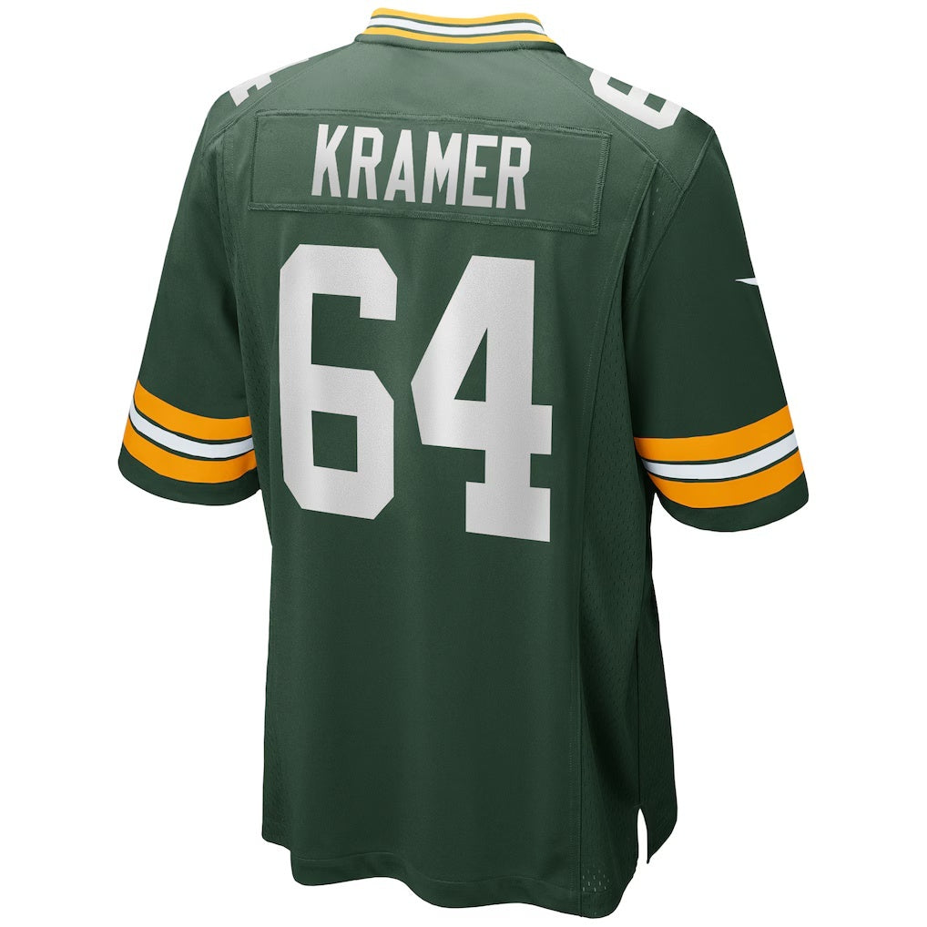 GB.Packers #64 Jerry Kramer Green Game Retired Player Stitched Football American Jersey