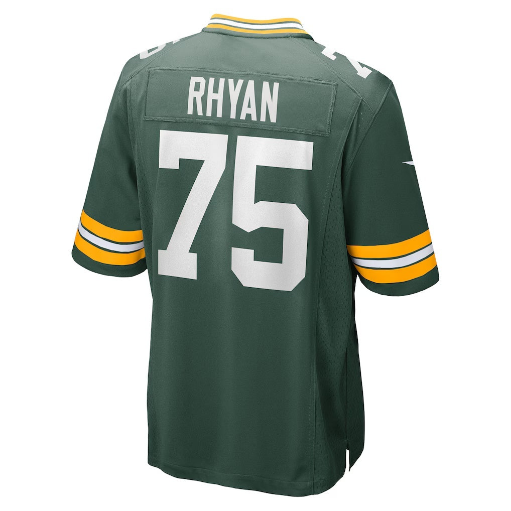 GB.Packers #75 Sean Rhyan Green Game Player Stitched Football American Jersey