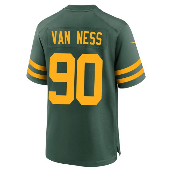 GB.Packers #90 Van Ness 50s Classic Game Stitched Football American Jersey