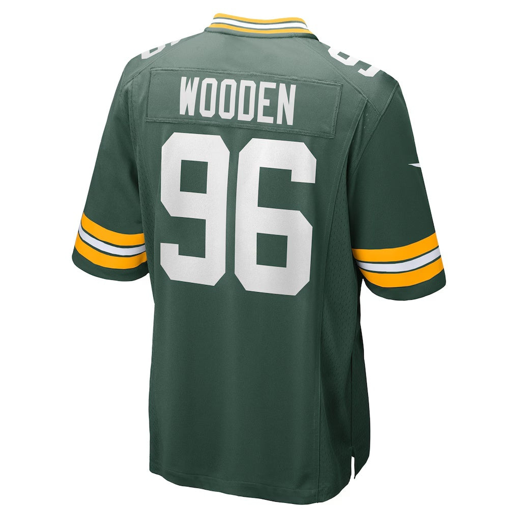 GB.Packers #96 Colby Wooden Green Game Stitched Football American Jersey
