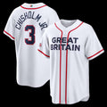 Great Britain Baseball #3 Jazz Chisholm Jr. 2026 World Baseball Classic Home Stadium Baseball Jersey - White