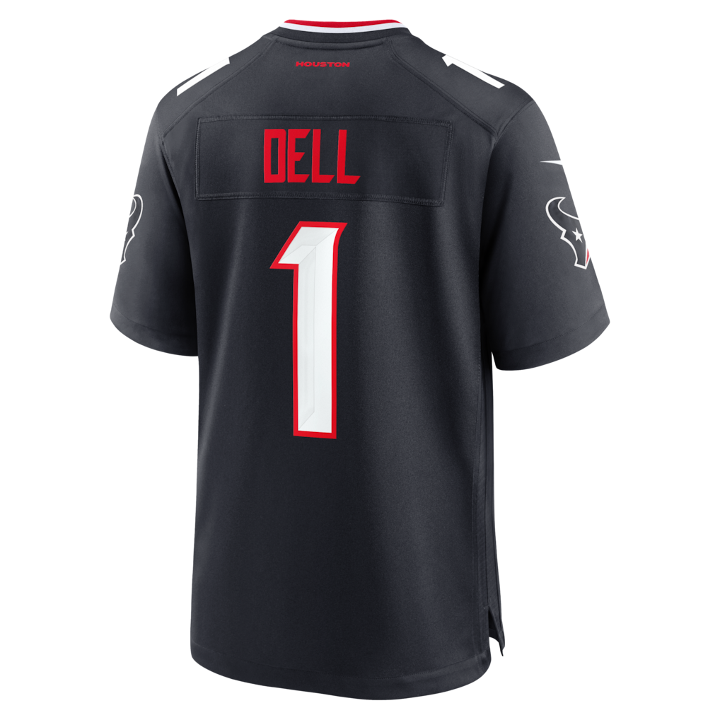 H.Texans #1 Tank Dell Navy Team Game American Football Jersey
