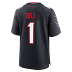H.Texans #1 Tank Dell Navy Team Game American Football Jersey