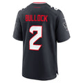 H.Texans #2 Calen Bullock Navy Team Game Jersey