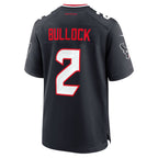 H.Texans #2 Calen Bullock Navy Team Game Jersey