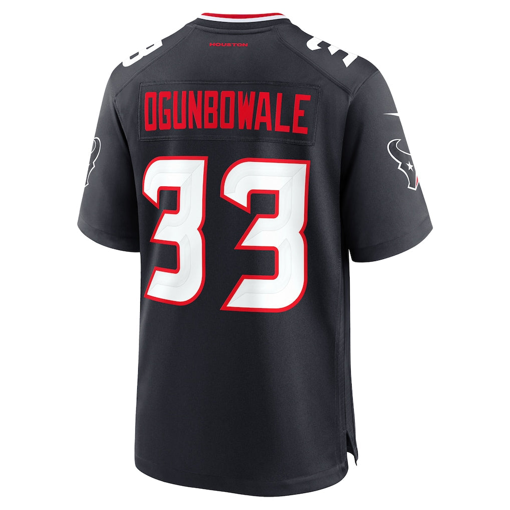 H.Texans #33 Dare Ogunbowale Navy Team Game Jersey