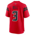 H.Texans #3 Tank Dell Red Alternate Game Jersey