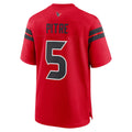H.Texans #5 Jalen Pitre Red Alternate Game Football Jersey Marou