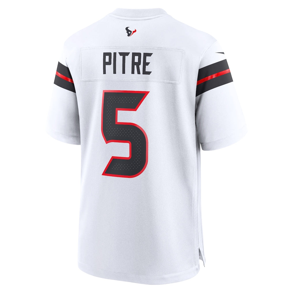 H.Texans #5 Jalen Pitre White Game Football Jersey Marou