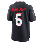 H.Texans #6 Reed Blankenship Navy Team Game Jersey