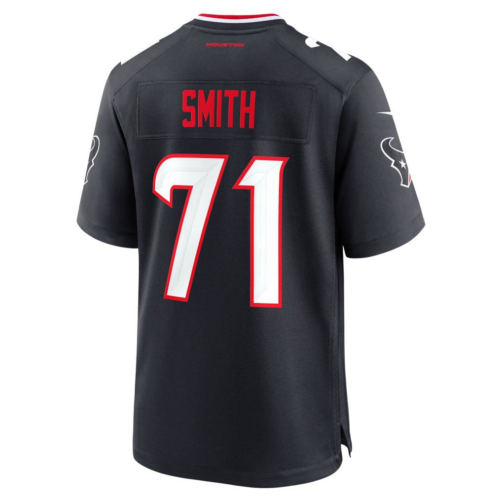 H.Texans #71 Braden Smith Navy Team Game Jersey
