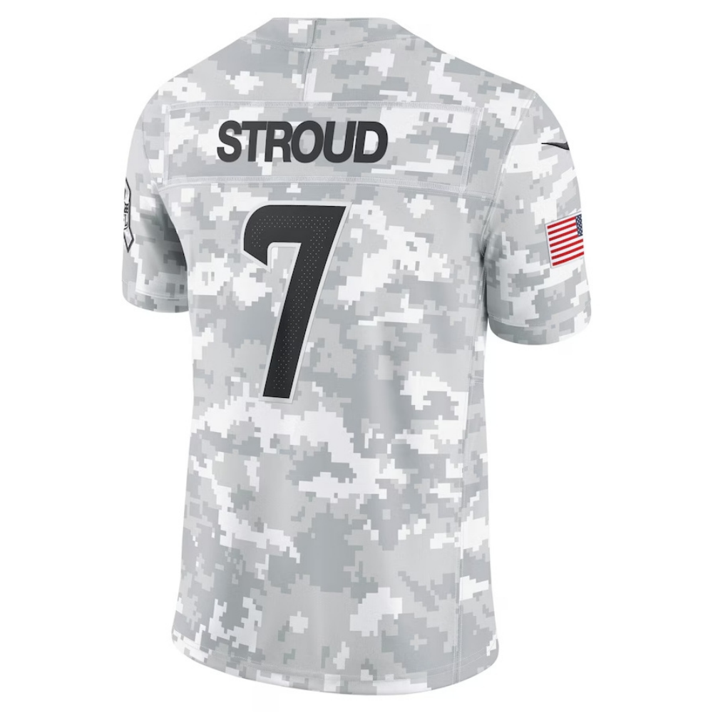 Houston Texans #7 C.J. Stroud Arctic Camo 2024 Salute to Service Football Stitched Jersey