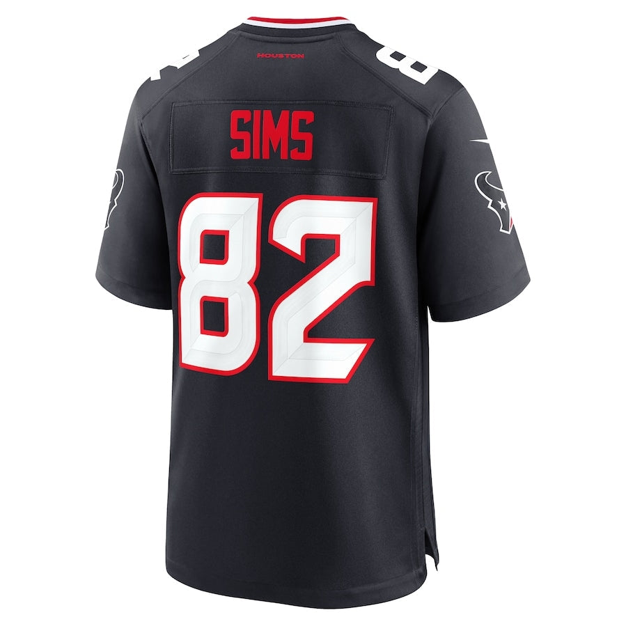 H.Texans #82 Steven Sims Team Game Jersey - Navy