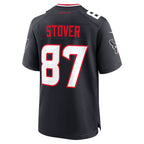 H.Texans #87 Cade Stover Navy Game Jersey
