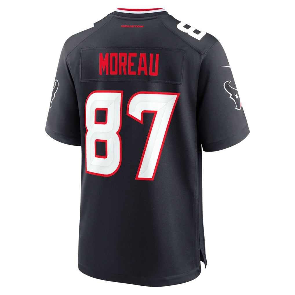 H.Texans #87 Foster Moreau Navy Team Game Jersey