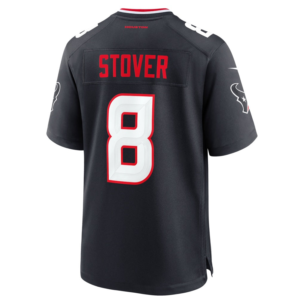H.Texans #8 Cade Stover Navy Team Game Jersey